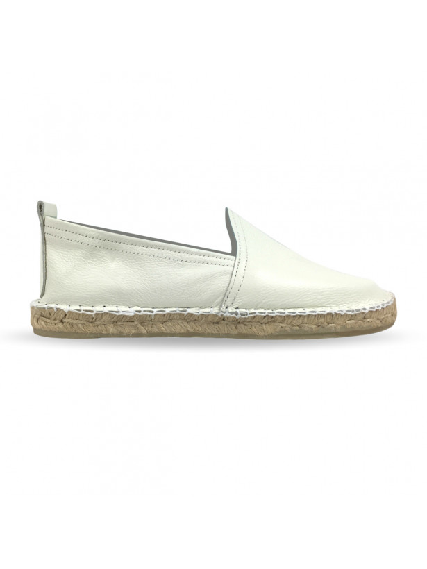 Espadrille cuir blanc