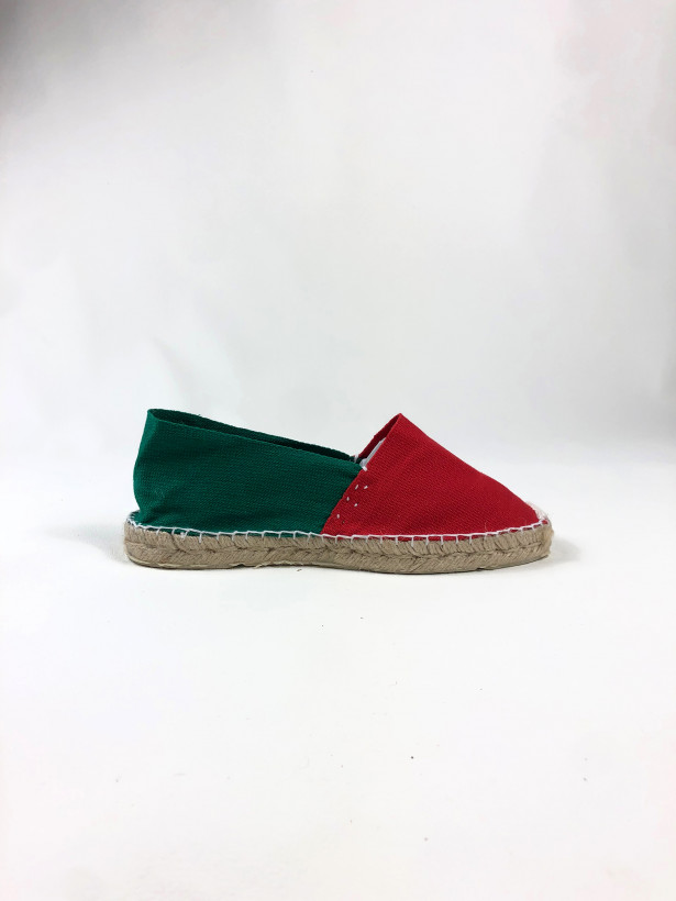 Espadrille rayures fantaisie couture main basque authentique