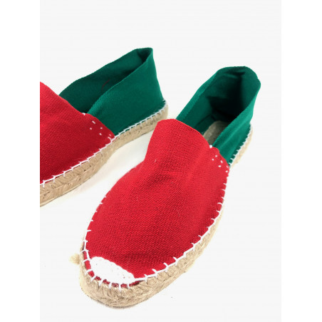 Espadrille rayures fantaisie couture main basque authentique