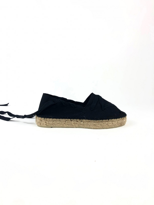 Espadrille compensée lacets