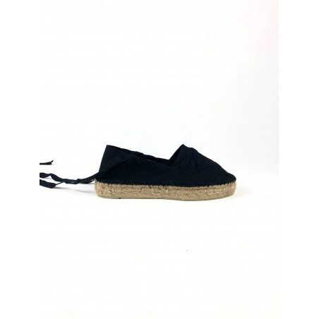 Espadrille compensée lacets